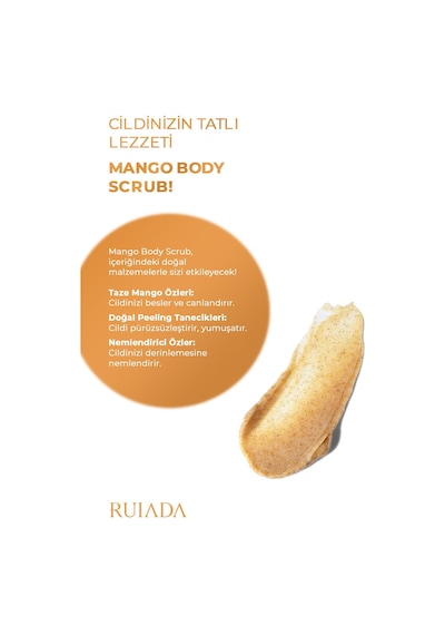 Mango Body Scrub Besleyici Arındırıcı Nemlendirici Vücut Peelingi 250 Ml. Hand-foot-body