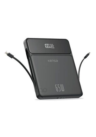 65w Kendinden Kablolu Turbo Hızlı Şarj Power Bank Macbook & Notebook Şarj Eder 65 Watt 20,000 Mah