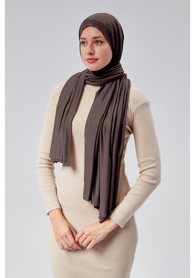 Sonbaharmoda Kadın Tesettür Luxury Penye Şal Kaymaz, Yumuşak, Dört Mevsim Kullanım Şal Kahverengi