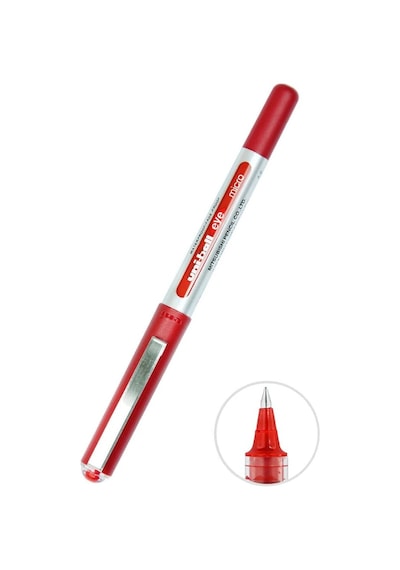 Pilot Kalem 1 Adet Uniball Eye Mikro 0.5 Mm Roller Pilot Kalem Ub-150 Roller Uçlu Likit Mürekkepli Pilot Kalem Kırmızı