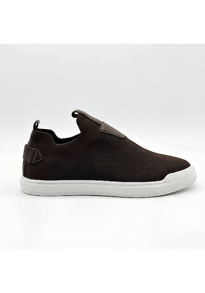 Daytex 4224 Erkek Slip-on - Full Triko Örgü Termo Taban Sneaker Kahverengi