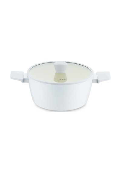 Jumbo Swiss Crystal Light Grey Derin Tencere 24 Cm Gri