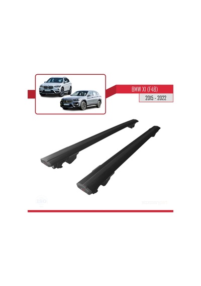 Bmw X1 F48 2015-2022 Arası İle Uyumlu Hook Model Anahtar Kilitli Ara Atkı Tavan Barı Siyah
