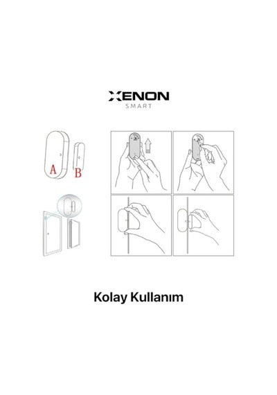 Xenon Smart Akıllı Kapı Ve Pencere Sensörü Kablosuz Mobil Uygulama Denetimli Wi-fi Ev Güvenlik Sistemi Google Home/alexa Uyumlu Pencere Kontağı X7502