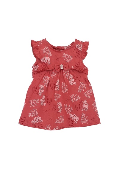 S-Mall Caramell Bebek Elbisesi - Elb7068 - Little Flower - Kiremit