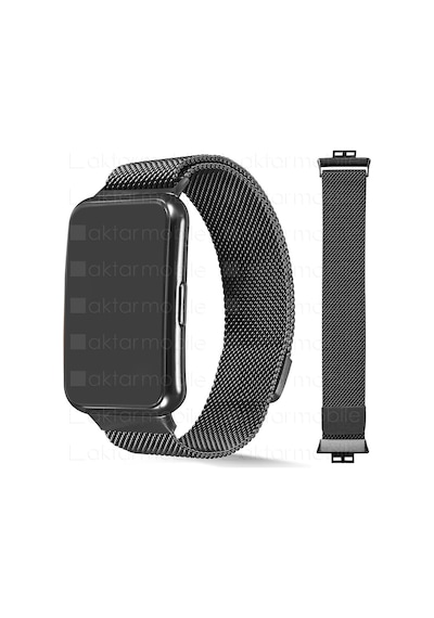 Huawei Watch Fit Hasır Metal Kordon Premium Hasır Kayış