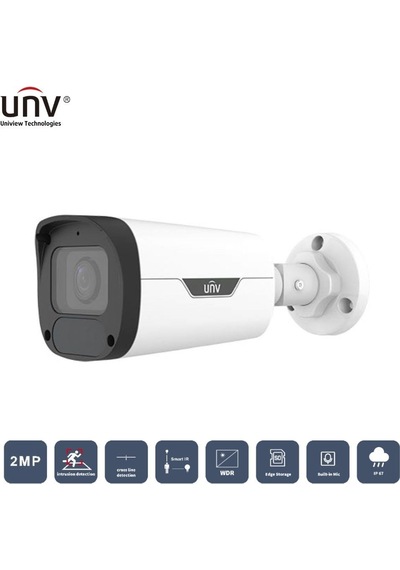 Unıvıew Ipc2322lb-adezk-h 2mp 2.8-12mm Motorıze 50mt Colorhunter Ip67/ık10 H265+ Ir Bullet Ip Kamera Dahili Sesli