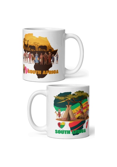Güney Afrika Kupa Bardak 2 Adet Seyahat Hatıra South Africa Mug