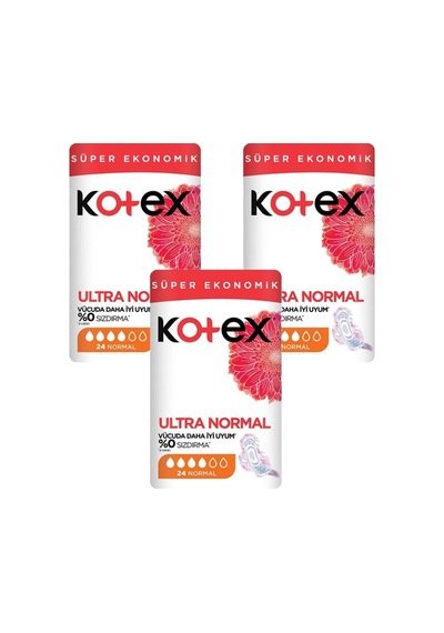 Kotex Hijyenik Ped Ultra Normal 3 x 24'lü