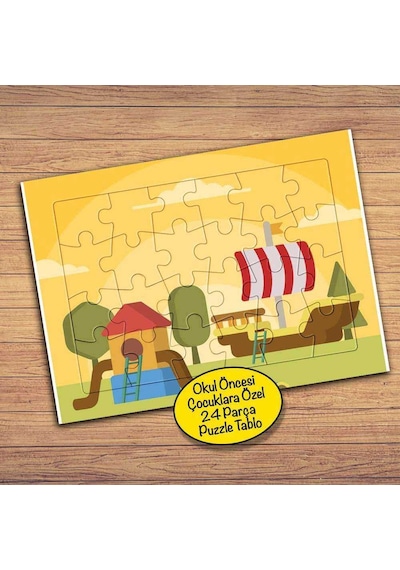 Oyun Parkı Çocuklara Özel Puzzle Yapboz Tablo-191pz