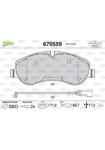 Valeo 670559 On Fren Balatasi 1763915 1842632 1916326