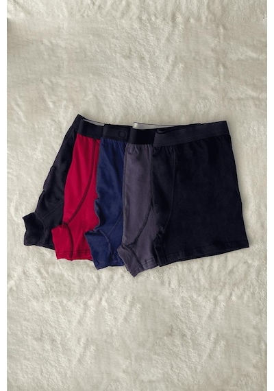 5'li Fırsat Ürünü Erkek %100 Pamuk Lastik Bel Boxer 001