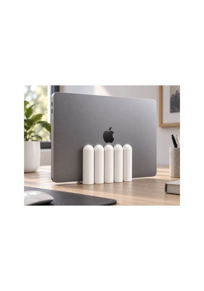 Dora Dekoratif Dikey Macbook Standı - Beyaz