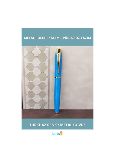 Turkuaz Metal Roller Kalem Şık Tasarım Ve Dayanıklılık Çok Renkli