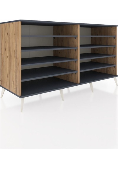 Kronos Konsol 8 Raflı 176x59x99 Çam-antrasit Çam-antrasit Kronos Konsol 8 Raflı 176x59x99 Çam-antrasit Çam-antrasit