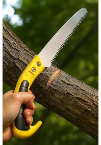Busstier Budama Testeresi, 30 Cm Paslanmaz Çelik Dişli Bıçak, 17 Cm Ergonomik Saplı, Ağaç Dalları Ve Bahçe Budama İşleri İçin El Testeresi, Hafif Ve Dayanıklı Yapı
