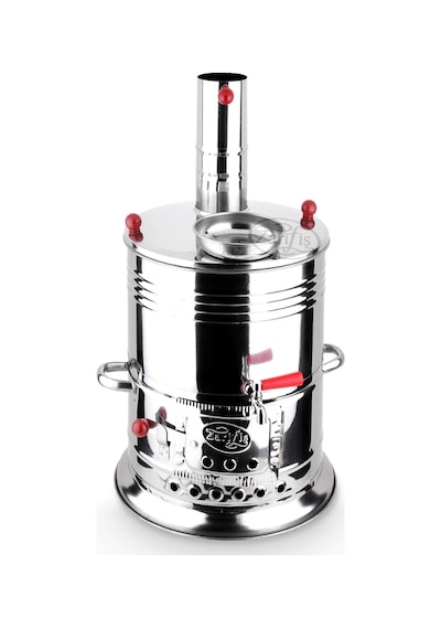 Zarif İş 8.5 L Tek Musluklu Odunlu Semaver Inox