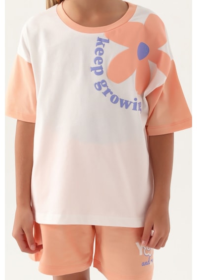 Rolypoly Keep Growing Somon Kız Çocuk Şort Takım 5274-42962 Somon