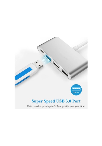 Type-C 3.1 Usb Hub - Usb C to 2xUsb 2.0 , Usb 3.0 Çoklayıcı