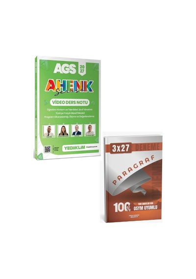 Yediiklim 2027 Meb-ags Eğitim Bilimleri Öyt, Sınıf Yönetimi, Tymm, Program Okuryazarlığı, Ölçme Değerlendirme Video Ders Notu Ahenk Serisi+anla Kazan Paragraf
