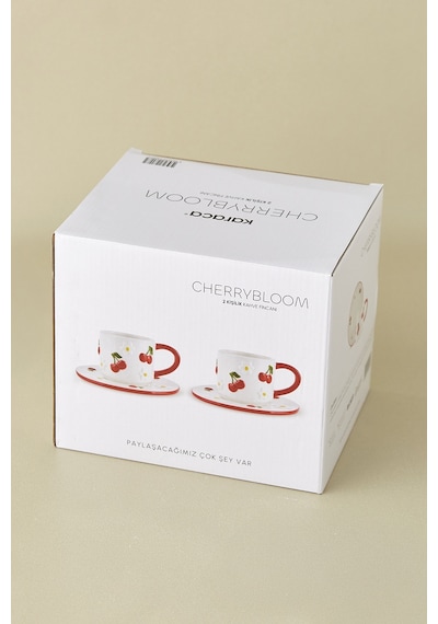 Karaca Grapebloom 2 Kişilik Kahve Fincan Takımı 100 Ml Kırmızı