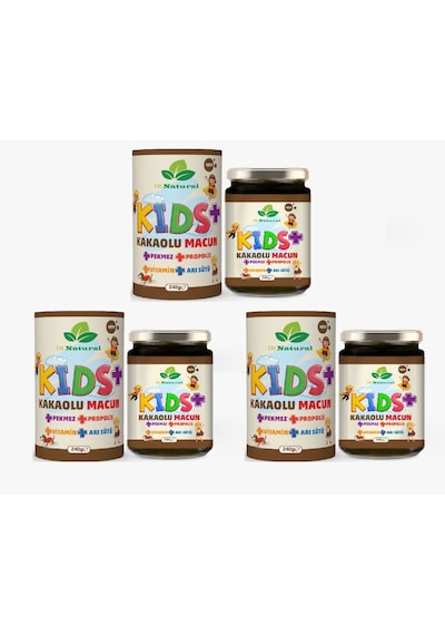 Dr. Natural Kakao Arı Sütü Propolis Pekmez ve Vitamin Çocuk Macunu 3 x 240 G