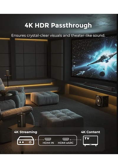 Ultımea Skywave X60 Dolby Atmos 7.1.4 Soundbar, 8" Subwoofer, Surround Ev Sinema Ses Sistemi U4421