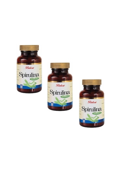 Balen Spirulina Tablet (Yosun Hapı) 100 Tablet x 740 MG 3 Adet