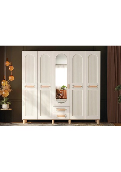 Orchide 5 Kapılı Mdf Gardırop Çok Renkli Orchide 5 Kapılı Mdf Gardırop Çok Renkli