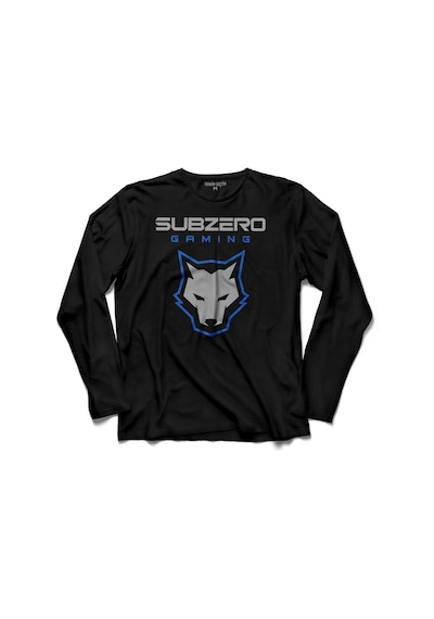 Mortal Kombat Sub Zero Game Wolf Logo Uzun Kollu Tişört (512929306)