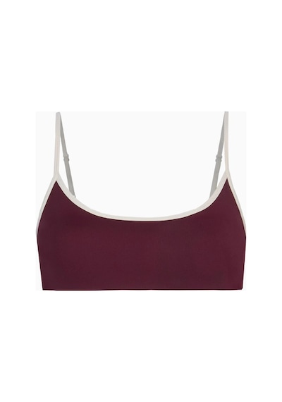 Because Of Alice Base Contrast Trim Cami Bra Tamamlayıcı Spor Sütyeni Bordo