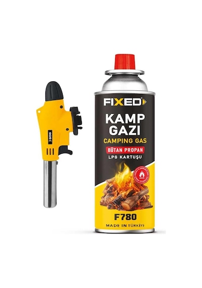 Sgs Kamp Pürmüz Seti Isıtma-yakma-kaynak Başlık - 227 Gr Gaz Sarı - Siyah