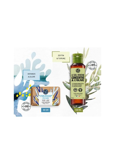 Zeytin-turunç Ve Okyanus Tazeliği Duş Ve Bakım Seti - Duş Jeli 100ml + Katı Sabun 80 Gr Diğer