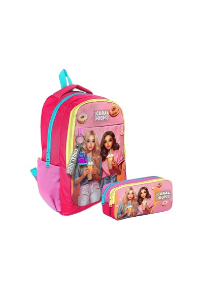 Coral High İlkokul/ortaokul Sırt Çantası Ve İki Bölmeli Kalemlik Seti - Kız Çocuk - Pembe Kırmızı Fashion Girl Çok Renkli Coral High İlkokul/ortaokul Sırt Çantası Ve İki Bölmeli Kalemlik Seti - Kız Çocuk - Pembe Kırmızı Fashion Girl Çok Renkli