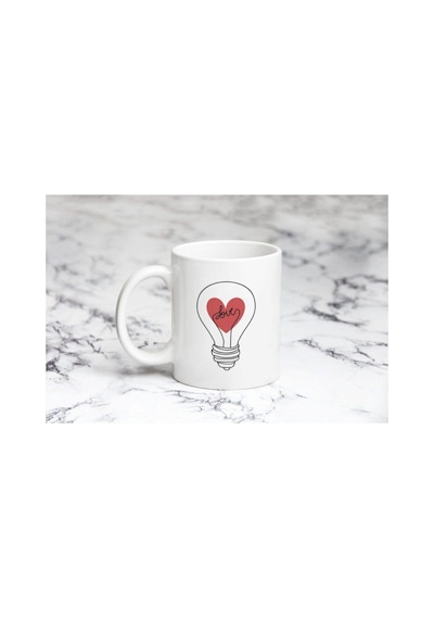Ampul Desenli Love Kupa Bardak Nocolor-34e72750