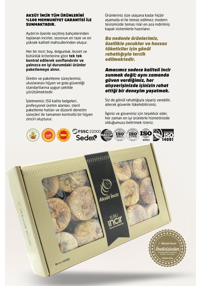 Kuru İncir Marsilya Kapama Dizim 1000g Aydın İnciri Ab Coğrafi İşaretli 1 KG