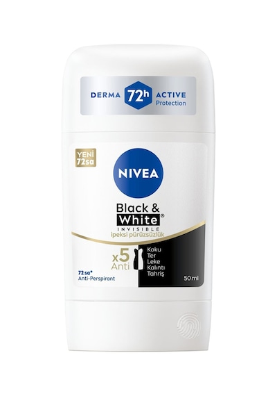 Nıvea Black & White Invisible İpeksi Pürüzsüzlük Stick 50 Ml X 2 Adet