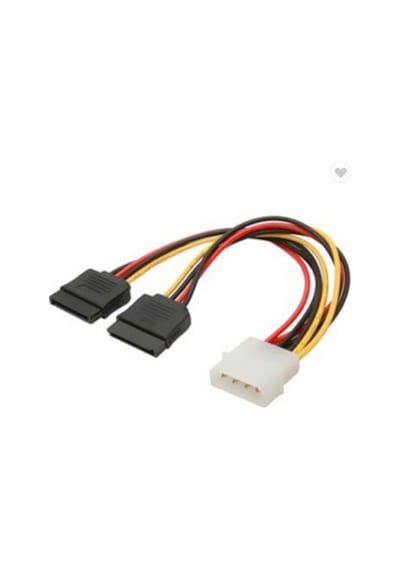 Koodmax 5 Adet Sata Power Kablosu 2 Li 15cm Çoklayıcı Güçlendirilmiş Bakır Kablo