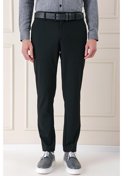 Efor Comfort Fit Yan Cep Pamuk Gabardin Casual Siyah Pantolon P 1146 Siyah