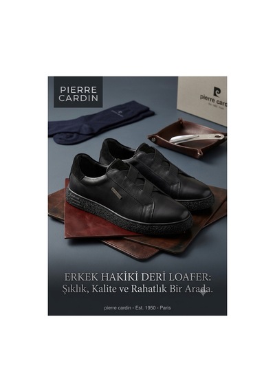 Pierre Cardin Erkek Siyah Hakiki Deri Sneaker Günlük Ayakkabı Kauçuk Taban Özel Seri Tarz Model Pierre Cardin Erkek Siyah Hakiki Deri Sneaker Günlük Ayakkabı Kauçuk Taban Özel Seri Tarz Model
