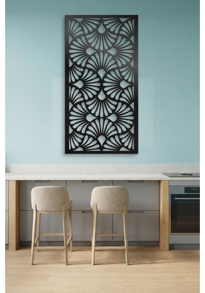 Dekoratif Panel Metal Duvar Tablosu - Duvar Sanatı - Duvar Dekoru - Siyah