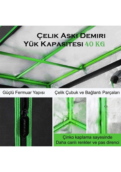 Grow Wizard 140x140x200 Bitki Yetiştirme Kabini