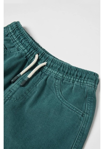 Noble Kids Erkek Çocuk Basic Denim Şort Yeşil