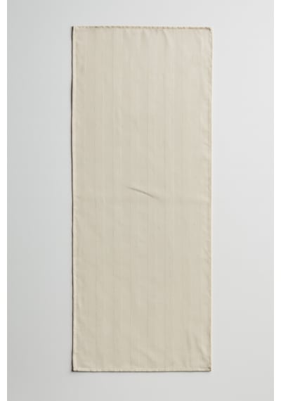 Krem Çizgili Pamuklu Şık Masa Runnerı 50x150 Cm Modern Ve Zarif Masa Örtüsü Runner Krem