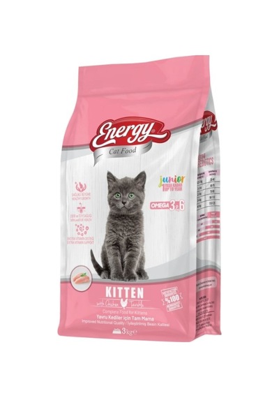 Energy Tavuklu Yavru Kedi Maması - 3 Kg