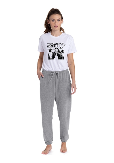 Uyguntarz Unisex Youth Baskılı Eşofman Takımı Beyaz