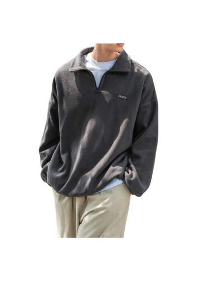 Genius Store Genıus Store Erkek Polar Oversize Sweatshirt Füme