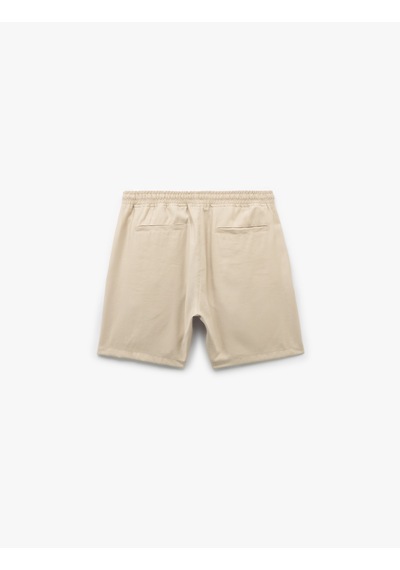 Koton Viskon Cep Detaylı Rayon Beli Bağcıklı Bermuda Chino Şort Bej 5sam40019hw Ekru