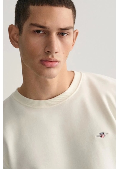 Gant Gent Erkek Krem Regular Fit Sweatshirt Krem