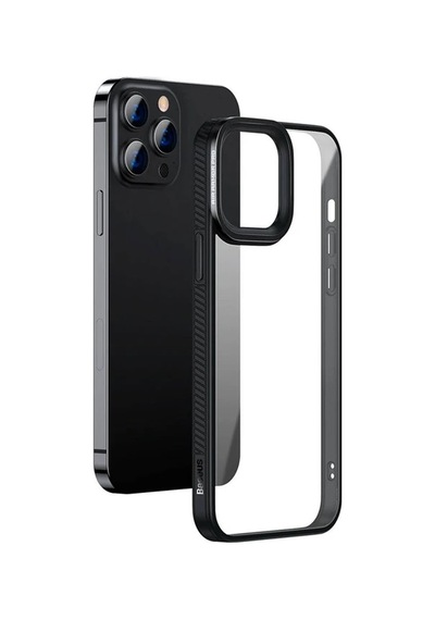Baseus Crystal Apple iPhone Uyumlu iPhone 13 Pro 6.1 Kılıf Jel Çerçeve Zırhlı Silikon Kılıf- 5775 Şeffaf